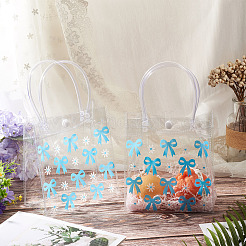 Bolsas de regalo de plástico PVC transparente con impresión rectangular&nbsp;ABAG-TADJ0002-002F