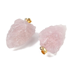 Кулоны из сырого грубого натурального розового кварца&nbsp;G-G162-01G-01