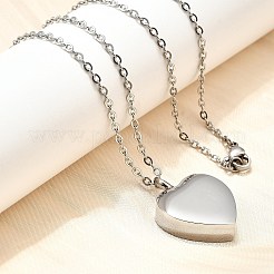 Ожерелья с подвеской в виде гроба из нержавеющей стали 304 в форме сердца&nbsp;NJEW-V002-02P