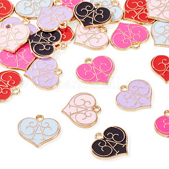 30шт 6 цвета сплава эмалевые подвески&nbsp;ENAM-TA0009-04