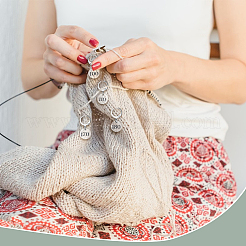 30 шт. прозрачные акриловые плоские круглые маркеры петель с подвеской-цифрой&nbsp;HJEW-BC00089