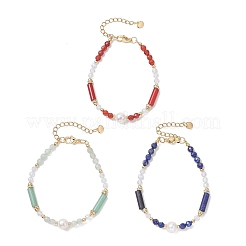 Браслеты из натуральных драгоценных камней и культивированного пресноводного жемчуга для женщин&nbsp;BJEW-JB13218