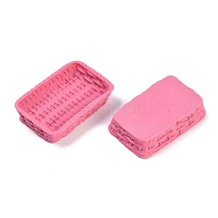 Cabochon in resina a forma di cestino in rattan&nbsp;RESI-Q014-07A