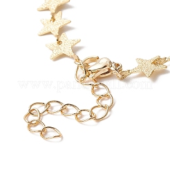 Realizzazione di braccialetti con catena a maglie di stelle in ottone&nbsp;AJEW-JB01150-01