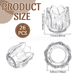 26 pz bicchieri per candele in vetro&nbsp;AJEW-WA0004-69B