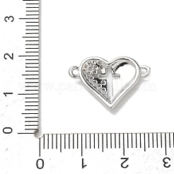 Ciondoli connettore in ottone con micro pavé di zirconi chiari&nbsp;KK-E796-05P