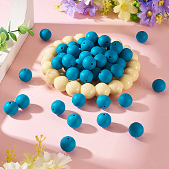 50pcs perles de silicone écologiques de qualité alimentaire&nbsp;SIL-TADJ0001-03H