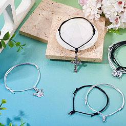 20шт 2 цвета регулируемый нейлоновый шнур для изготовления браслета&nbsp;BJEW-TA00674