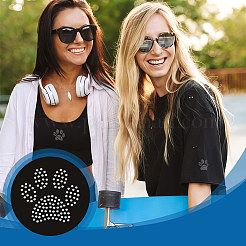 Исправление отпечатка лапы из стекла со стразами&nbsp;DIY-WH0453-71B-01