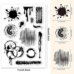 Klarsichtstempel aus PVC-Kunststoff&nbsp;DIY-WH0618-0491