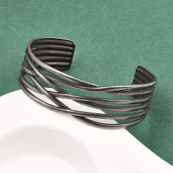 Браслеты-манжеты из хирургической нержавеющей стали 316&nbsp;BJEW-C125-04AS