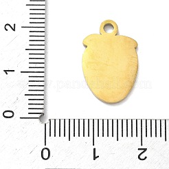 Pendentifs en émail de fruits en acier inoxydable 304&nbsp;STAS-G362-04G-14