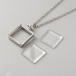 Collane con ciondolo medaglione in lega&nbsp;NJEW-WH0020-66A