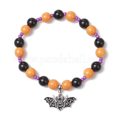 Pulseras elásticas redondas con cuentas&nbsp;BJEW-MZ00188-03