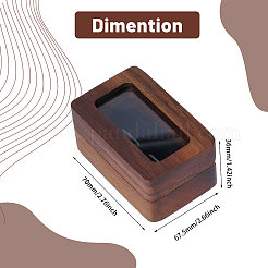 Деревянная шкатулка для парных колец&nbsp;OBOX-WH0019-03A