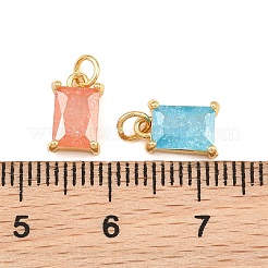 Anhänger aus Messing und Glas&nbsp;KK-Q085-15G