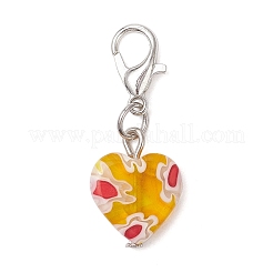 Подвесные украшения ручной работы в стиле миллефиори&nbsp;HJEW-JM04313