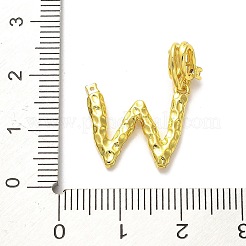 Ciondoli pendenti europei in ottone placcato a cremagliera con micro pavé di zirconi cubici&nbsp;KK-L210-015G-W