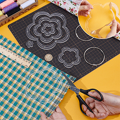 Прозрачный акриловый шаблон для шитья&nbsp;AJEW-NB0007-10D