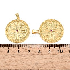 Pendentifs avec zircon cubiques à micro-pavés en laiton&nbsp;CU-CBAB99C-01B-G