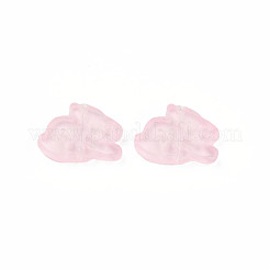 Perle di vetro verniciato a spruzzo trasparente bicolore&nbsp;GLAA-Q092-03-C02