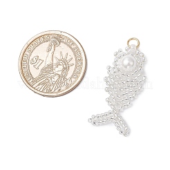 Подвески в виде рыбок из стеклянных бусин&nbsp;PALLOY-MZ00666-02