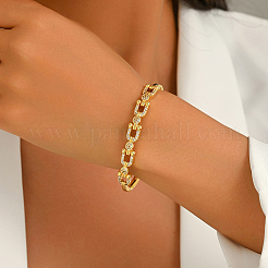 Bracelets manchettes articulées en laiton sertis de micro-pavés de zirconiums cubiques transparents pour femmes&nbsp;VP3297-5
