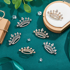 6 шт. брошь в виде короны из сплава с кристаллами и стразами 2 цветов&nbsp;JEWB-FH0001-67