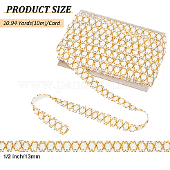 Лента из полиэстера золотого металлизированного цвета длиной 10 м.&nbsp;DIY-WH0491-43A