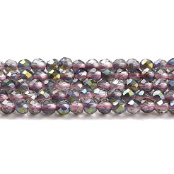 Прозрачные стеклянные бусины гальваническим пряди&nbsp;GLAA-H021-01A-HP02