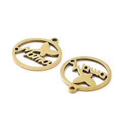 Pendentifs en acier inoxydable plaqué ionique (IP) 201 pour la fête des mères&nbsp;STAS-A090-22G