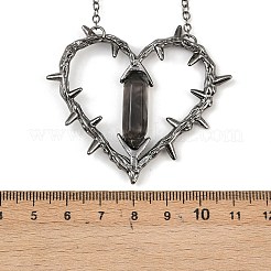 Женские ожерелья с подвеской в виде сердца из сплава со смолой и шипами&nbsp;LS-NJEW-Z101-01B