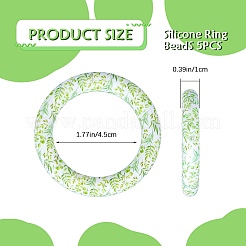 5 шт. кольцо из пищевого экологически чистого силикона фокусные бусины&nbsp;JX894N
