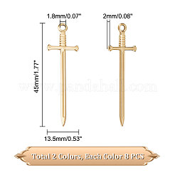 16 шт. подвески из нержавеющей стали 201 двух цветов&nbsp;STAS-UN0049-65