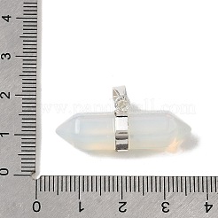 Двойные заостренные подвески из смешанных натуральных и синтетических драгоценных камней&nbsp;G-NH0001-15P