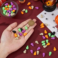125 шт. 5-х цветные пластиковые бусины на Хэллоуин&nbsp;FIND-DC0006-32