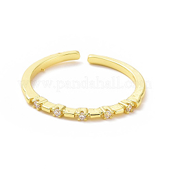 Тонкое открытое кольцо-манжета из прозрачного кубического циркония&nbsp;LS-RJEW-H127-36G