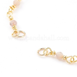 Fabbricazione di braccialetti con catene di perline fatte a mano in pietra naturale del sole&nbsp;AJEW-JB00907-05