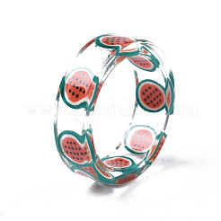 Transparenter Harz-Frucht-Fingerring für Frauen&nbsp;X1-RJEW-T022-030