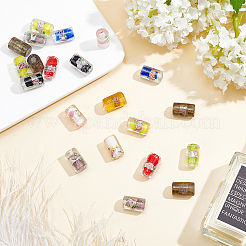 36 шт. 9-х цветные бусины ручной работы из серебряной фольги в технике лэмпворк&nbsp;FOIL-OC0001-04