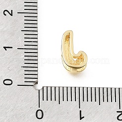 Barrettes d'espacement initiales en laiton micro-pavé de zircone cubique transparente&nbsp;KK-E802-34G-J