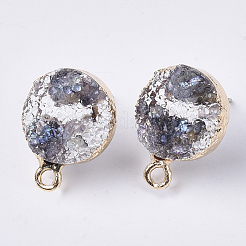 Druzy Harz Ohrstecker Schlaufen&nbsp;X-RESI-S383-028A