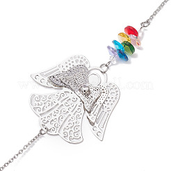 Ornamenti pendenti cavi in ottone&nbsp;HJEW-JM01929-03