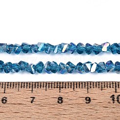 Chapelets de perles en verre transparent électrolytique&nbsp;GLAA-N021-4mm-28