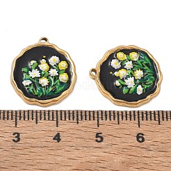 304 Edelstahl-Emaille-Anhänger&nbsp;SA-CBA0530-01B-G