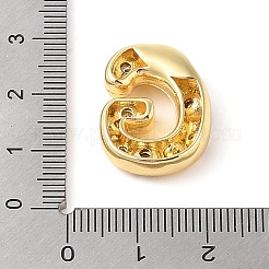 Messing Micro Pave klarer Zirkonia Anhänger&nbsp;KK-Z046-01G-G