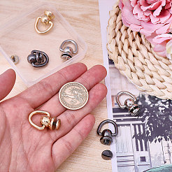 6 шт. 3-х цветные латунные шариковые шпильки-заклепки&nbsp;KK-CA0003-67