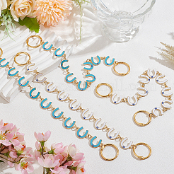 Цепи для ботинок с эмалированными звеньями из подковообразного сплава&nbsp;AJEW-FG00005