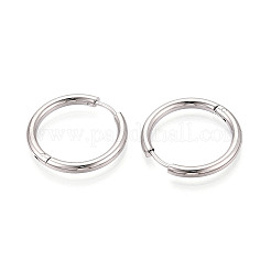 Boucles d'oreilles créoles en acier inoxydable 304&nbsp;EJEW-T048-24D-P