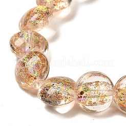 Нити стеклянных бусин из дихроичной фольги ручной работы&nbsp;DICH-U001-11E